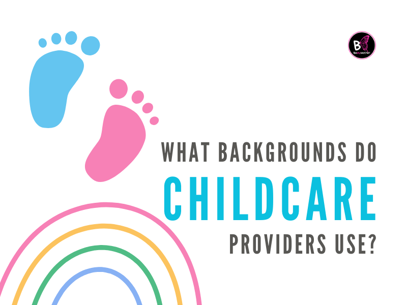 What backgrounds do child care providers use