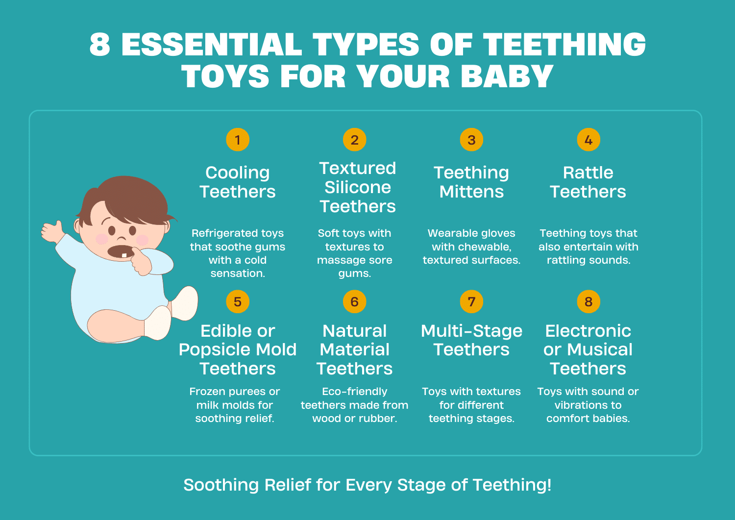 8 Essential Types of Teething Toys for Your Baby 8 Essential Types of Teething Toys for Your Baby
